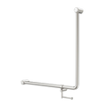 Wandleuning 90° 32 mm Met Toiletrolhouder 750x750 mm Geborsteld Nikkel | Owen & Finch Care (OFCR3290bhBN)