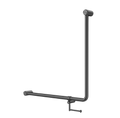 Wandleuning 90° 32 mm Met Toiletrolhouder 750x750 mm Geborsteld Gun Metal PVD | Owen & Finch Care (OFCR3290bhGM)