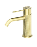 Wastafelkraan Laag Model Messing Geborsteld Champagne Goud PVD Met Diamantkarteling | Owen & Finch (OF251901BG)
