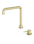 Owen &amp; Finch 2-Hole Built-in Basin Mixer Tap, Swivel, Brushed Champagne Gold PVD (OF221901cBG)