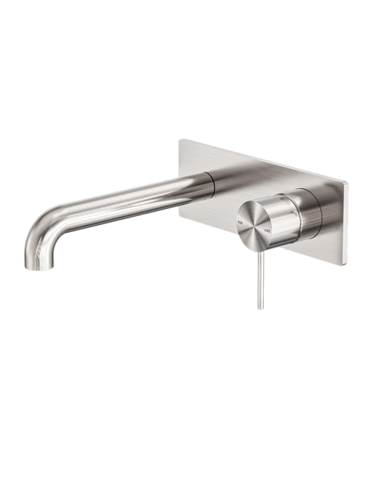 Owen & Finch Mecca 2-Gats Inbouw Wastafelmengkraan Met Achterplaat Brushed Nickel (OF221910aBN)