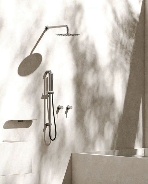 Buitendouche Met Glijstang 316L RVS Geborsteld Grafiet PVD | Owen & Finch (OF162205b01GR)