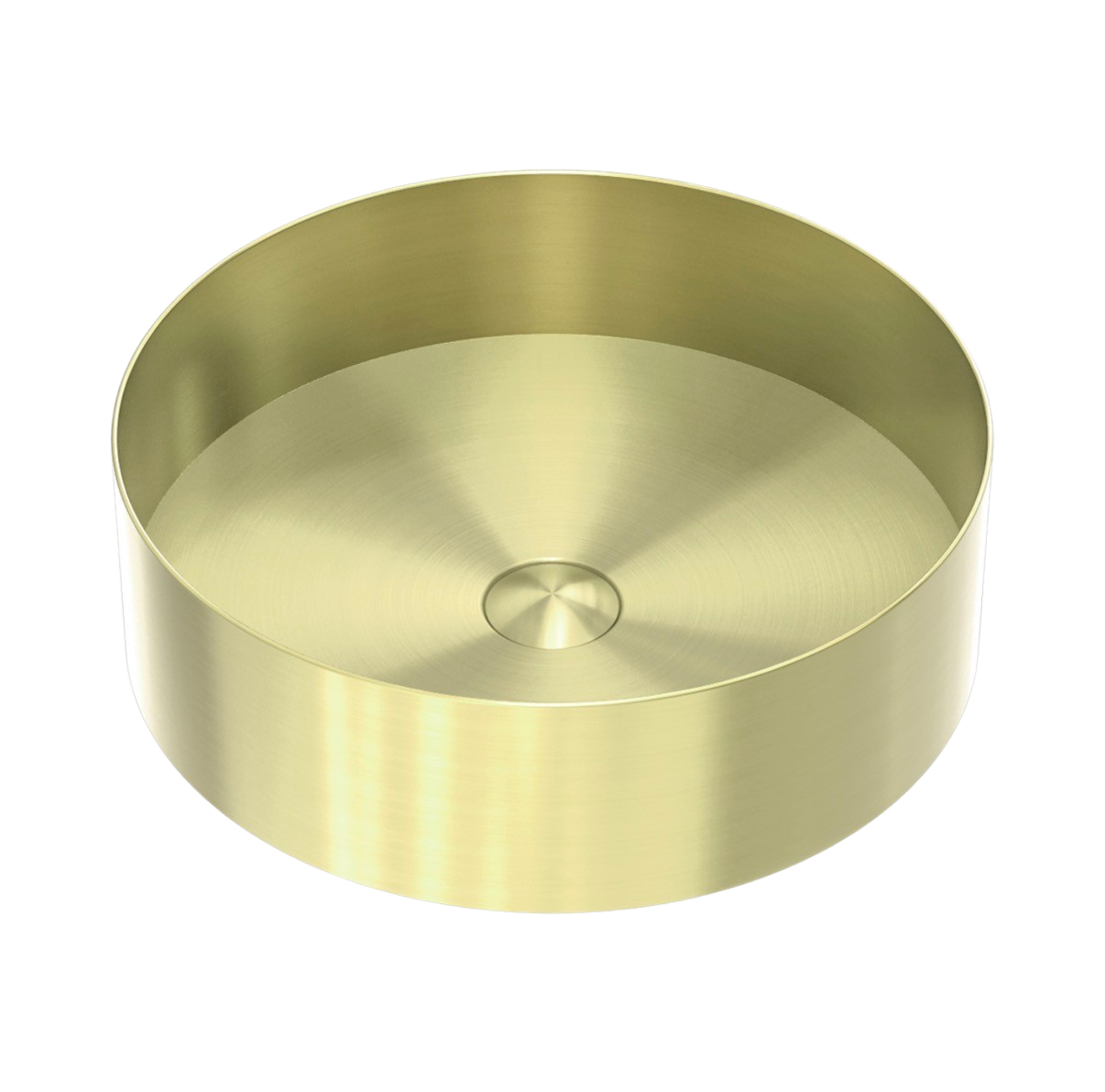 Owen & Finch RVS Waskom Geborsteld Champagne Goud PVD | Luxe Ronde Opbouw Waskom 400 mm (OFB401rBG)
