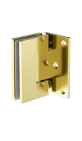 Glasscharnier Douchedeur 90° Glas-Wand Messing Geborsteld Champagne Goud PVD 10mm | Owen & Finch (OFSH101aBG)
