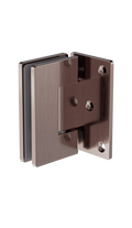 Owen &amp; Finch Brass Glass-to-Glass Hinge 90° | Glass Hardware for Shower Doors Brushed Satin Bronze PVD (OFSH101BZ)