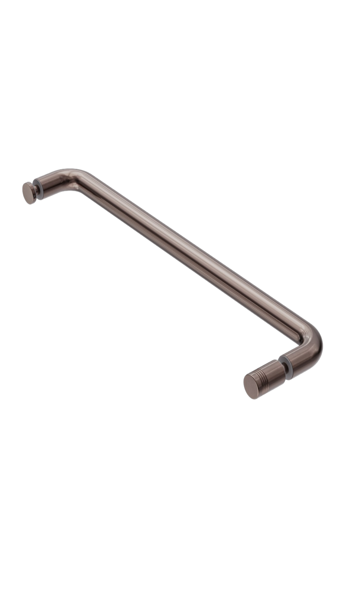 Owen &amp; Finch Brass Shower Door Handle Brushed Satin Bronze | Round 25mm Glass Fittings PVD (OFSH303aBZ)