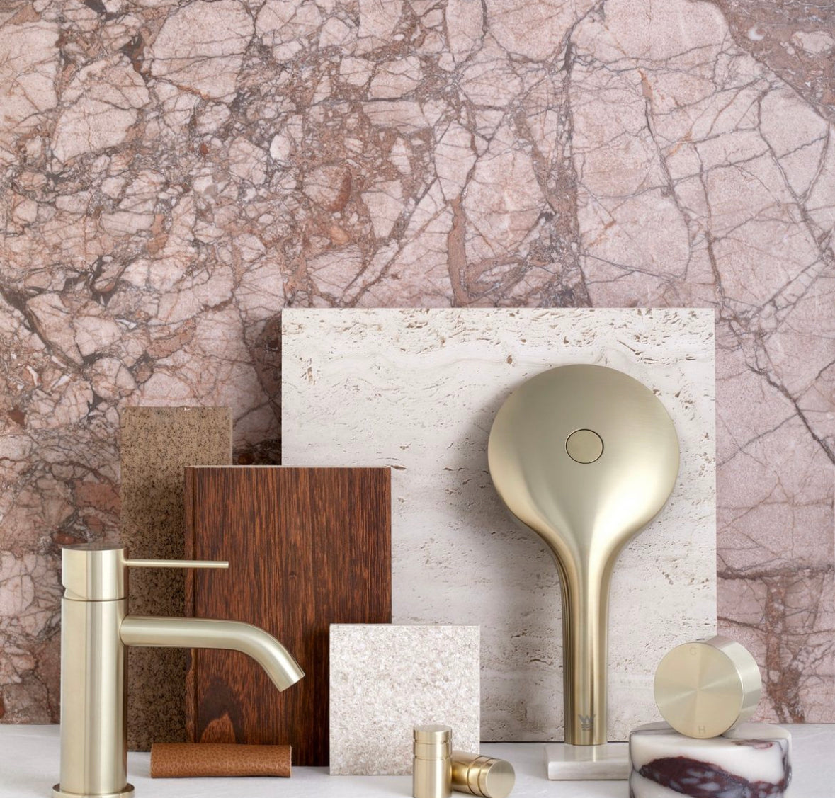 Owen &amp; Finch Basin Mixer 1-Hole Low Model Brushed Champagne Gold PVD (OF221901BG)