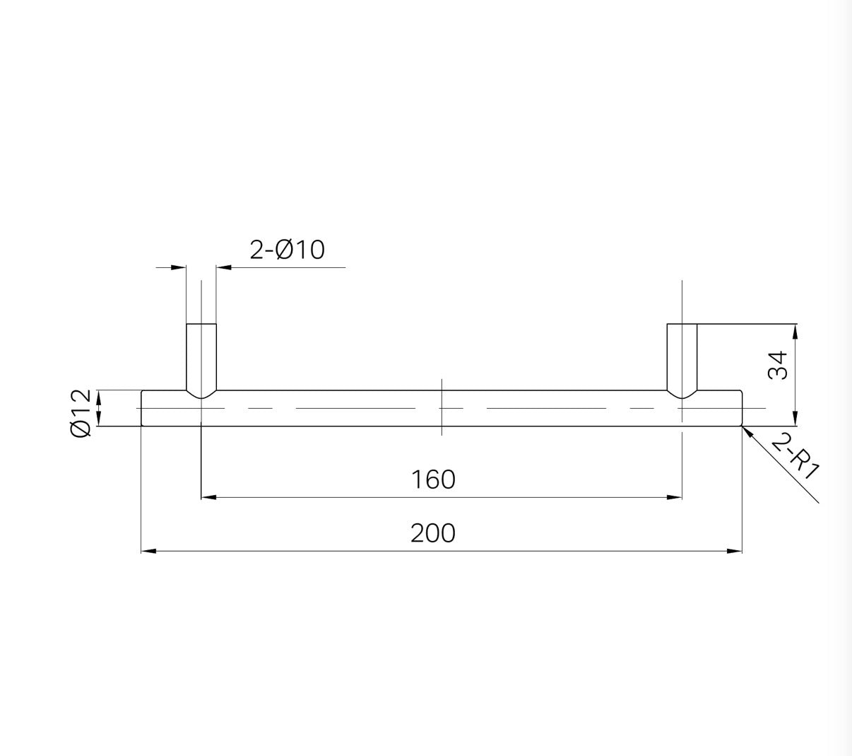 Ladegreep & Kastgreep 316L RVS Geborsteld Brons PVD | Lengte 200mm | Owen & Finch (OF25F003BZ)