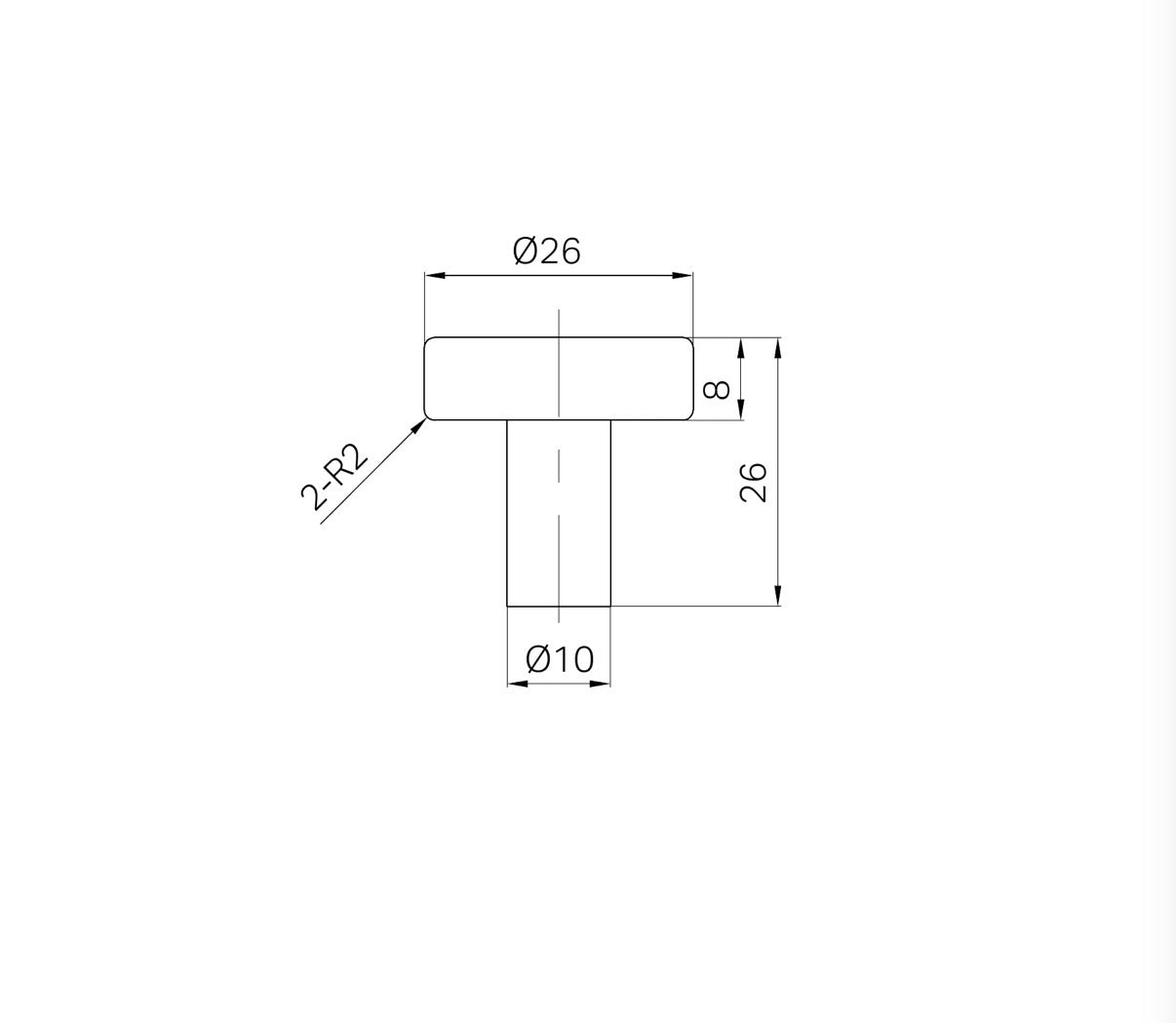 Ladegreep & Kastgreep 316L RVS Geborsteld Nikkel | Rond Ø26 mm | Owen & Finch (OF25F006BN)