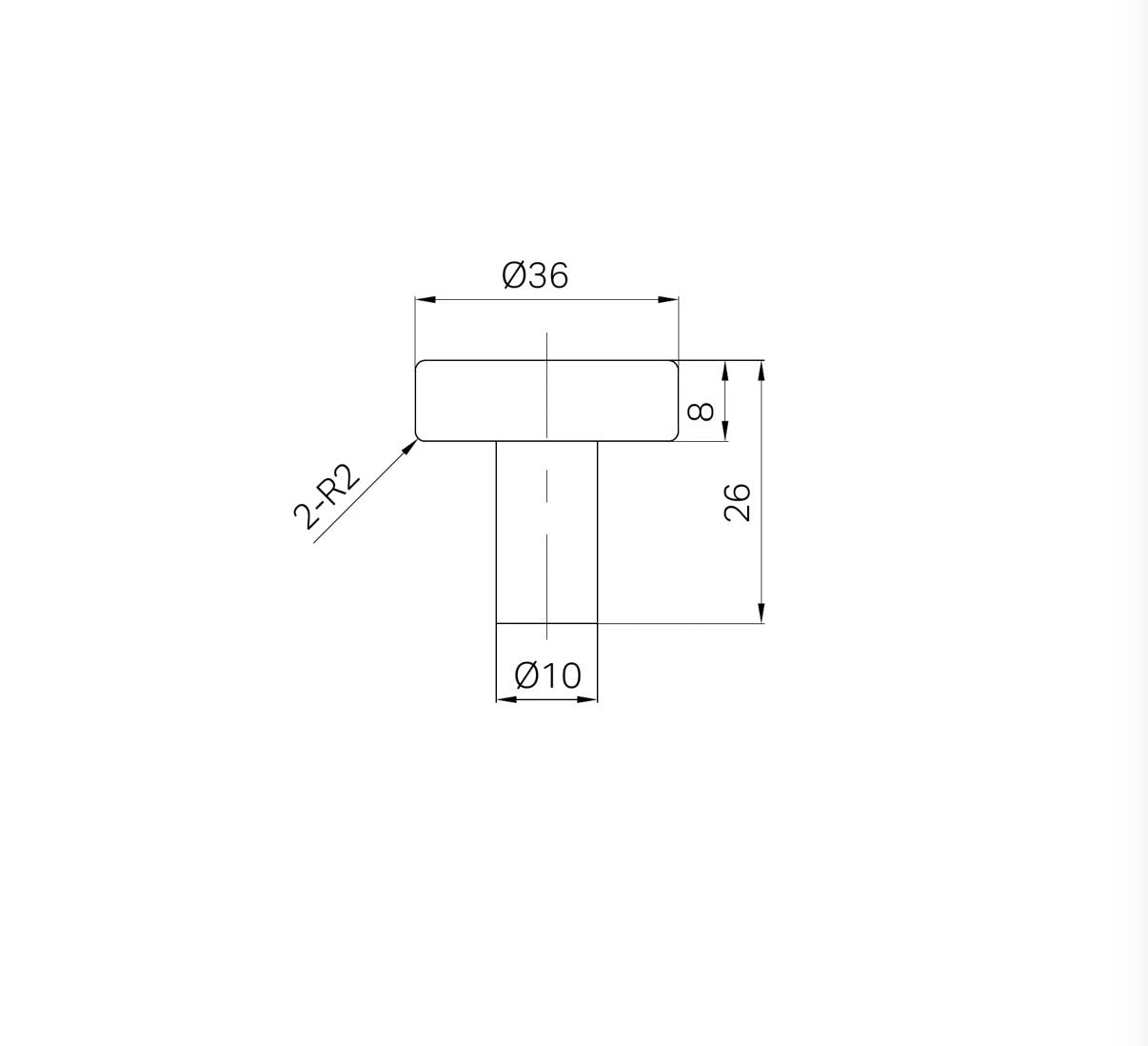 Ladegreep & Kastgreep 316L RVS Geborsteld Nikkel | Rond Ø36 mm | Owen & Finch (OF25F007BN)