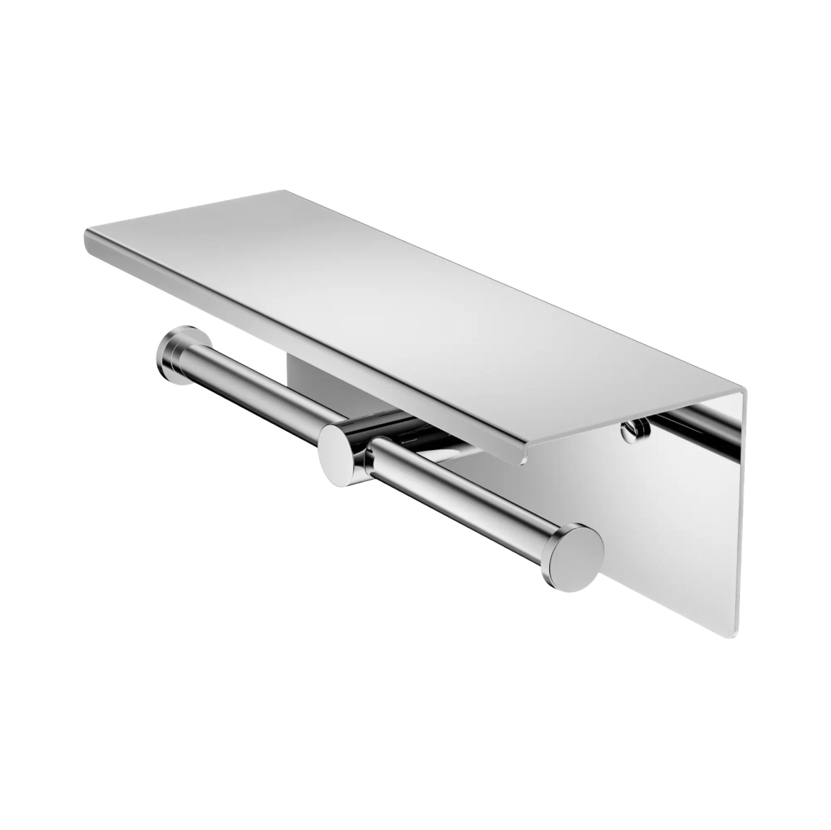 Toiletrolhouder RVS Chroom Met Reserverolhouder en Planchet | Owen & Finch (OF1986eCH)