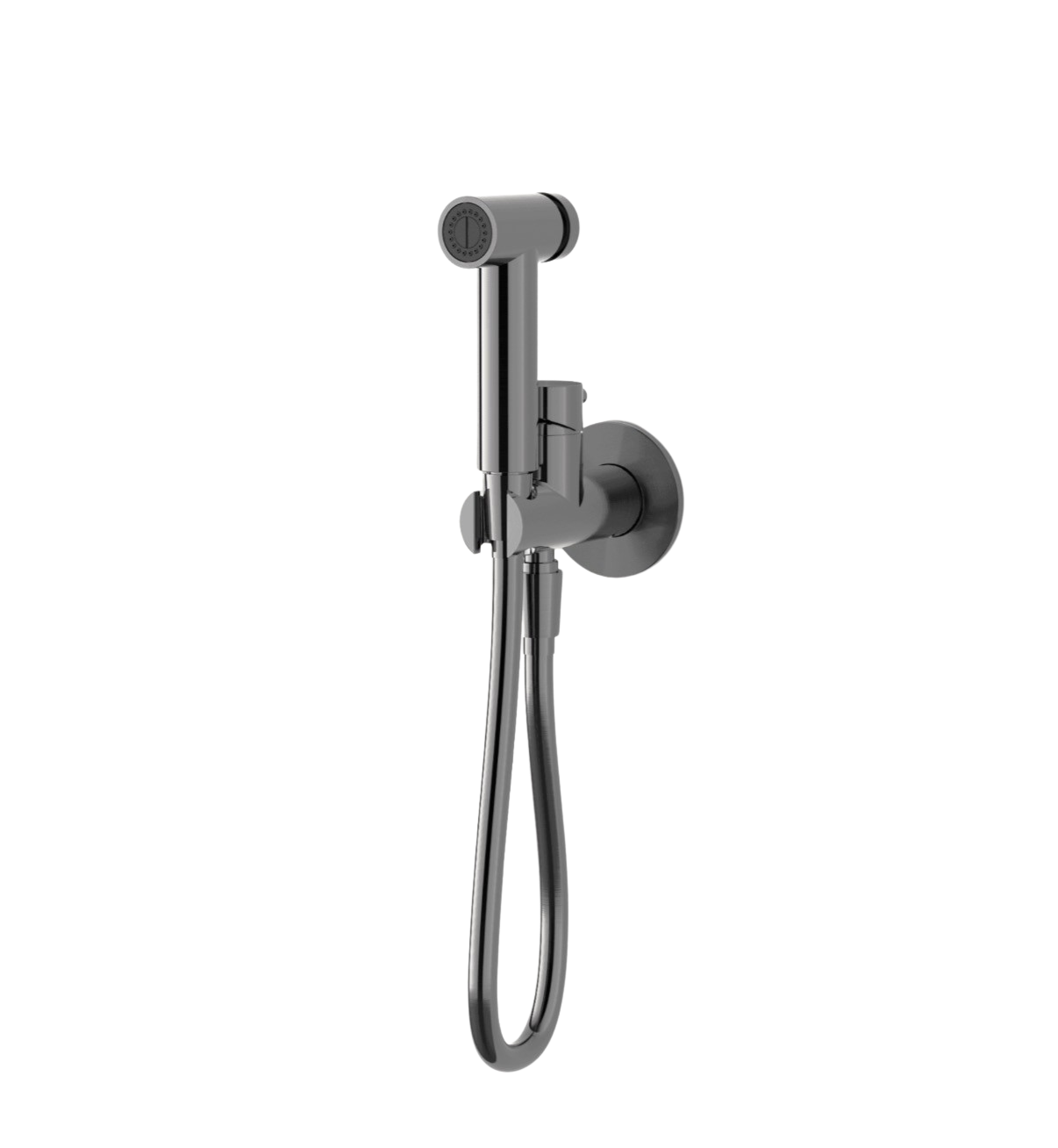 Bidet Handdouche Set met Mengkraan Geborsteld Gun Metal PVD | Warm & Koud Water | Owen & Finch (OF221912mGM)