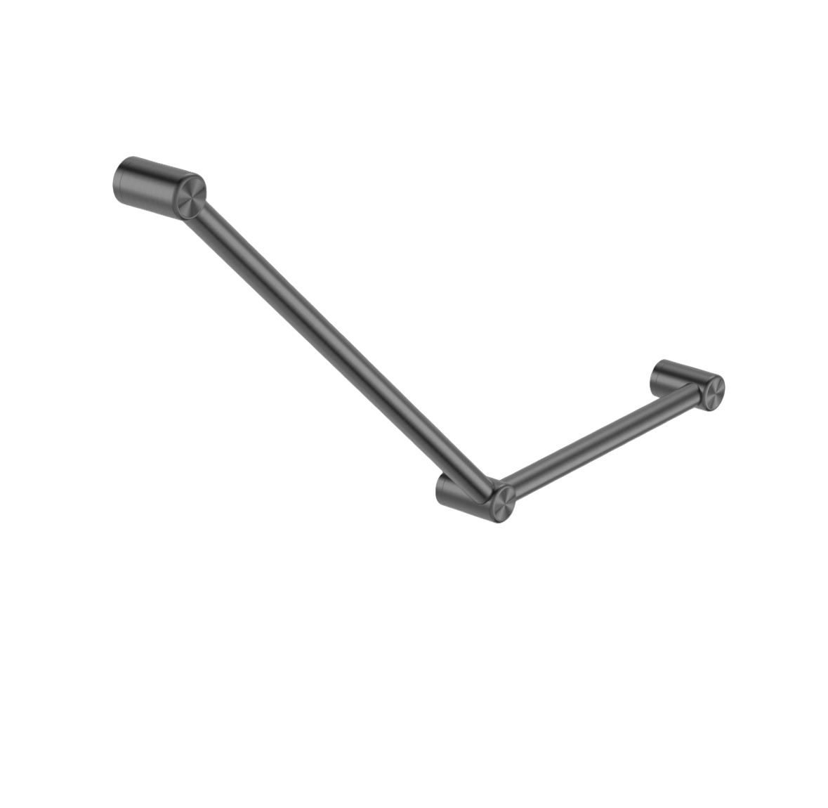 Owen &amp; Finch Stainless Steel Care 32mm Wall Grab Bar 45 Degrees 750x450MM Continuous Gun Metal PVD (OFCR3245aGM)