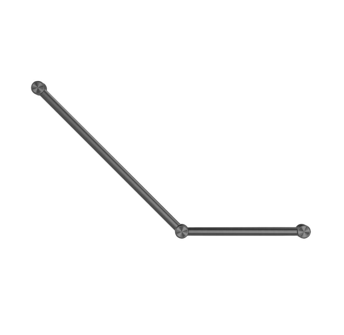 Owen &amp; Finch Stainless Steel Care 32mm Wall Grab Bar 45 Degrees 750x450MM Continuous Gun Metal PVD (OFCR3245aGM)