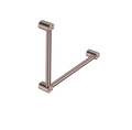 Wandleuning 90° RVS Doorlopend Geborsteld Satijn Brons PVD 450x450 mm | Owen & Finch Care (OFCR3290aBZ)