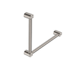 Wandleuning 90° RVS Doorlopend Geborsteld Nikkel 450x450 mm | Owen & Finch Care (OFCR3290aBN)