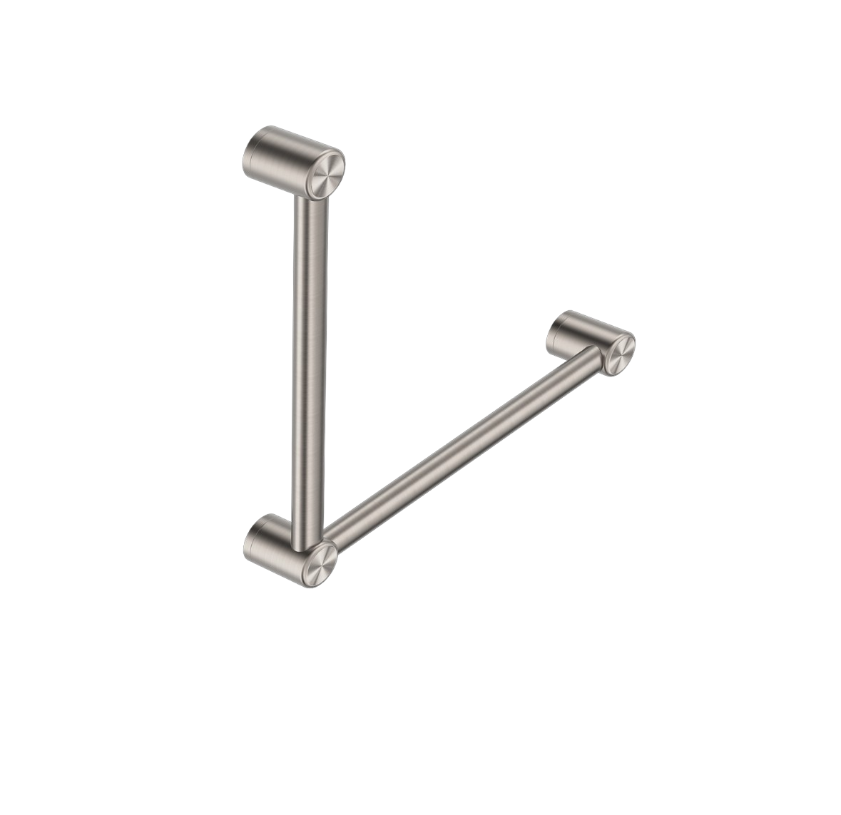 Owen &amp; Finch Stainless Steel Care 32mm Wall Grab Bar 90 Degrees 450x450MM Continuous Brushed Nickel (OFCR3290aBN)