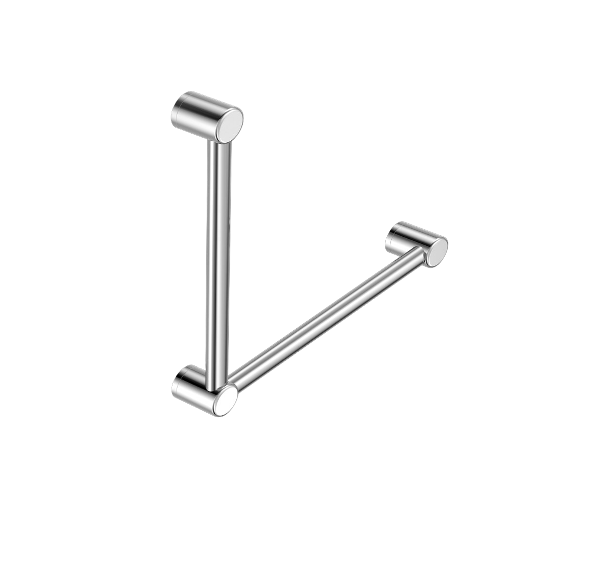 Wandgreep 90° RVS Doorlopend Chroom 450x450 mm | Owen & Finch Care (OFCR3290aCH)