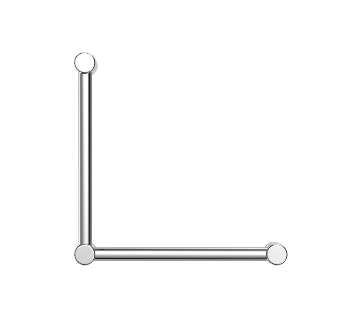 Wandgreep 90° RVS Doorlopend Chroom 450x450 mm | Owen & Finch Care (OFCR3290aCH)