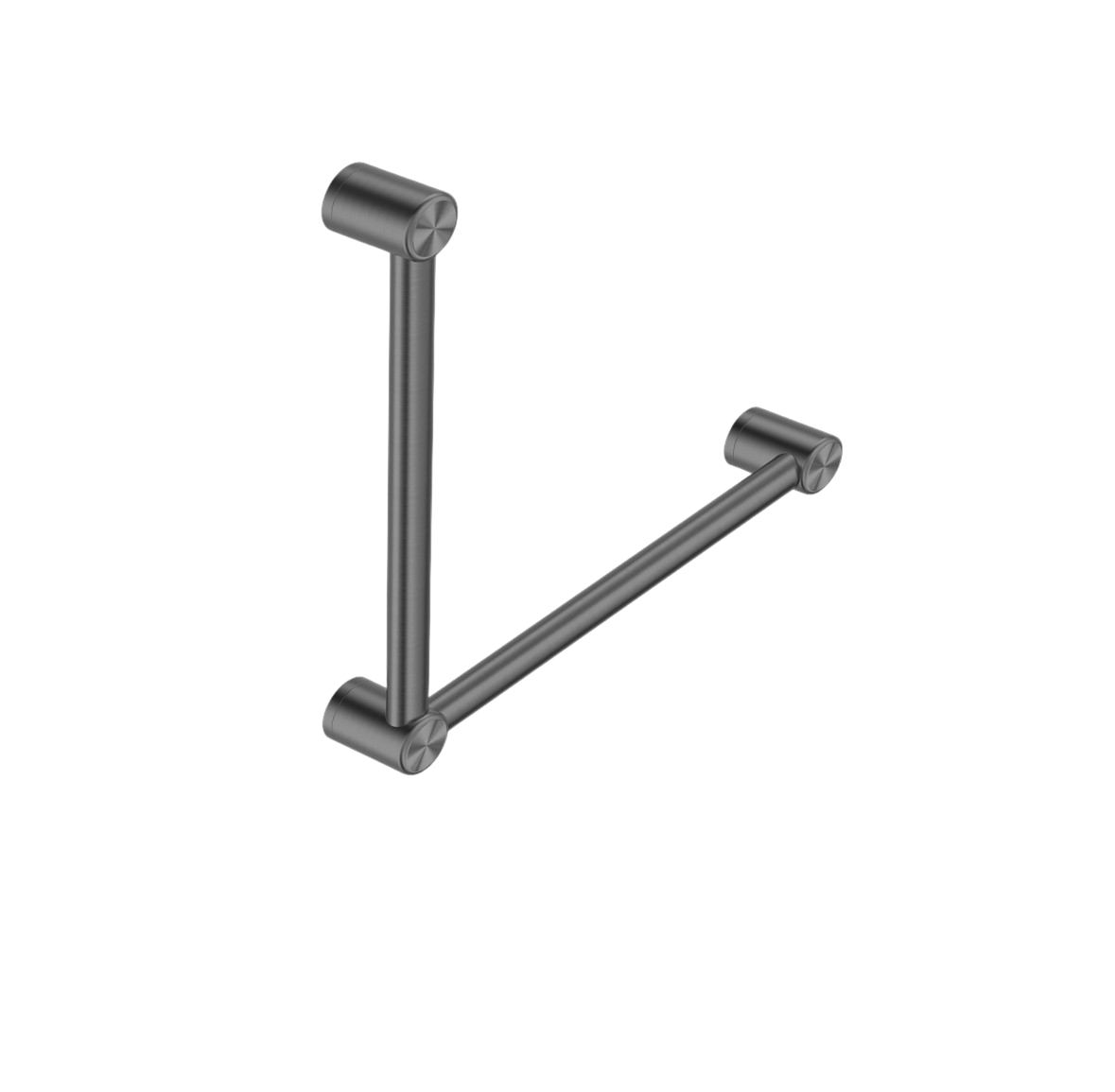 Owen &amp; Finch Stainless Steel Care 32mm Wall Grab Bar 90 Degrees 450x450MM Continuous Gun Metal (OFCR3290aGM)