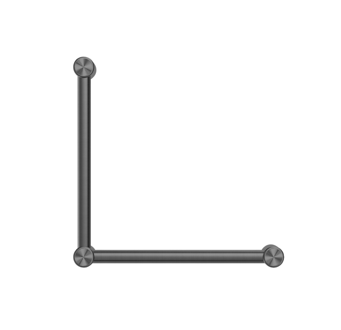 Owen &amp; Finch Stainless Steel Care 32mm Wall Grab Bar 90 Degrees 450x450MM Continuous Gun Metal (OFCR3290aGM)