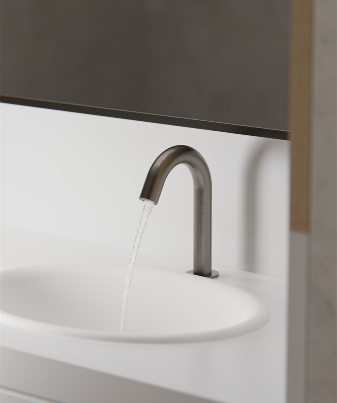 Owen &amp; Finch 1-Hole Sensor Washbasin Tap Gun Metal PVD (OF402GM)