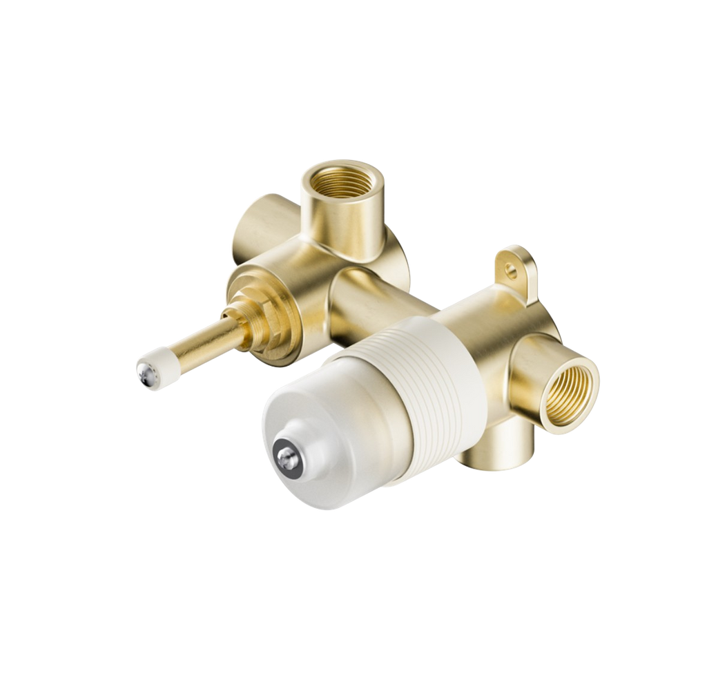 Owen &amp; Finch 2-Hole Built-in Mixer Tap with Horizontal Diverter Gun Metal PVD (OF221911uGM)