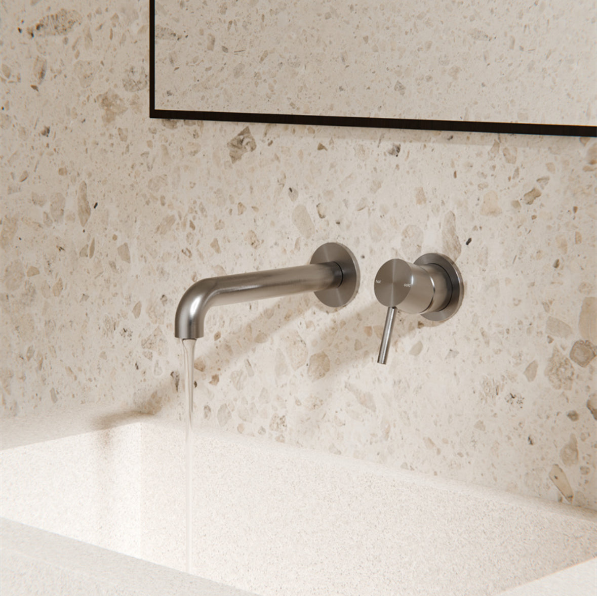 Owen &amp; Finch Built-in Wall Mixer - 316L Stainless Steel - Brushed Graphite (PVD) - Indoor &amp; Outdoor (OF162210bGR)
