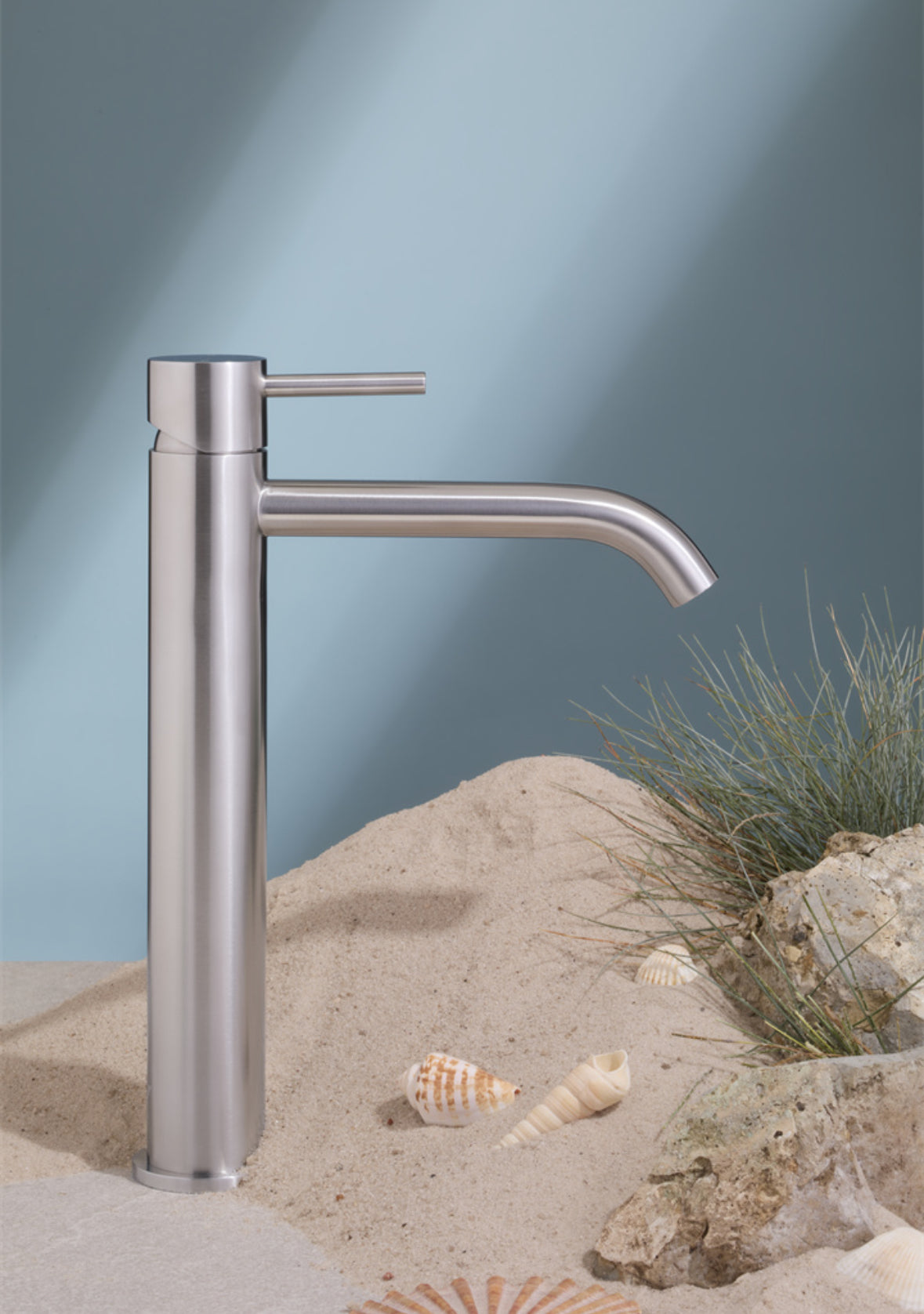 Owen &amp; Finch Tall Basin Faucet - 316L Stainless Steel - Brushed Nickel - Indoor &amp; Outdoor Use (OF162201aBN)
