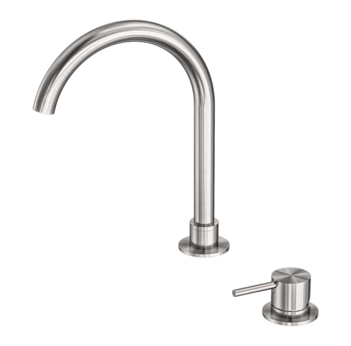 Owen & Finch Messing Inbouw Wastafelmengkraan Met Draaibare Uitloop - Geborsteld Geborsteld Nikkel (OF221901bBN)