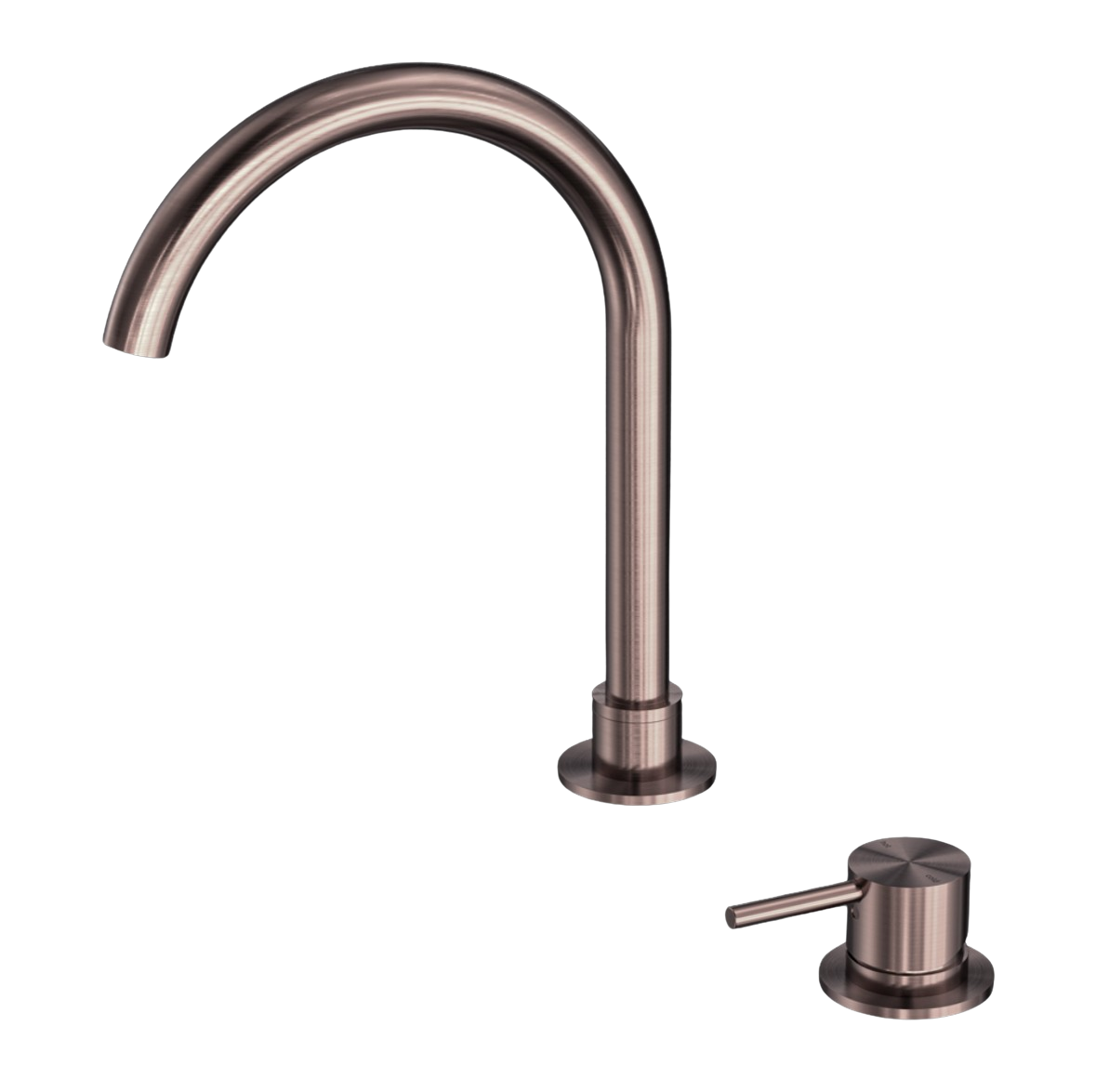 Owen & Finch Messing Inbouw Wastafelmengkraan Met Draaibare Uitloop - Geborsteld Geborsteld Satijn Brons PVD (OF221901bBZ)