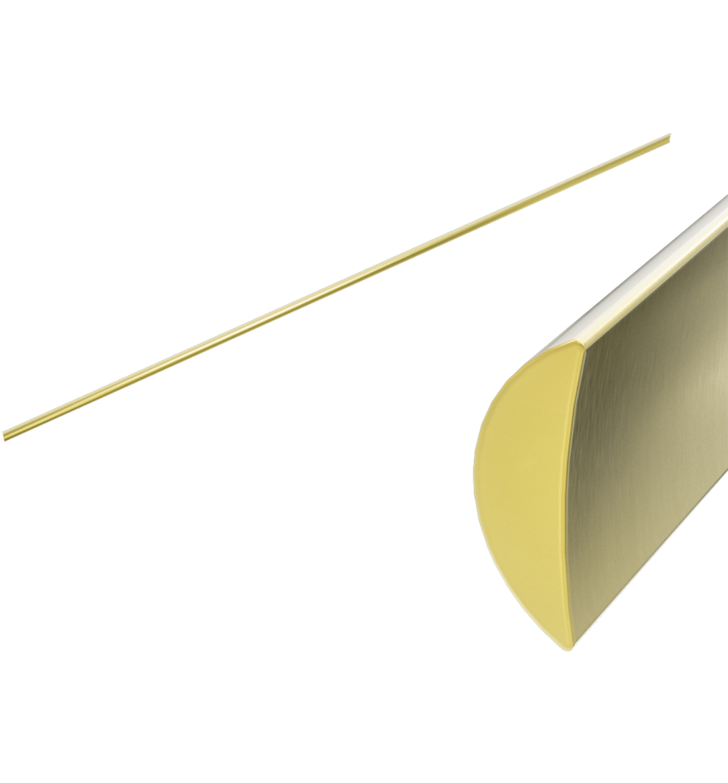 Owen & Finch Aluminium Vloerstrip 75 cm – Geborsteld Champagne Goud PVD | Waterdichte Luxe Afwerking (OFSH401BG)