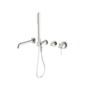 Inbouw Badkraan Messing Geborsteld Nikkel Met Handdouche En Uitloop 230/260mm | Owen & Finch (OF221912hBN)