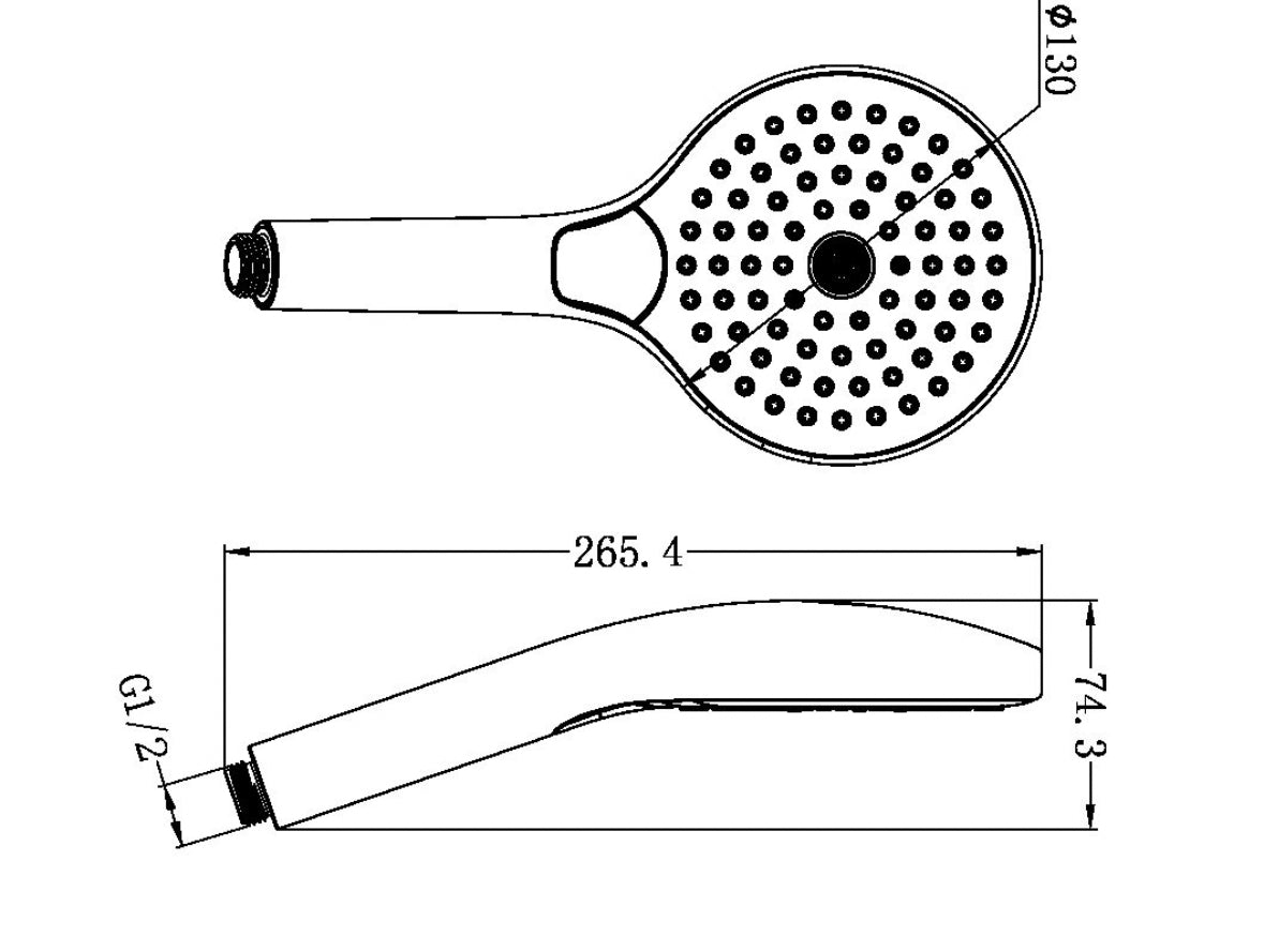 Owen & Finch Mecca Air Shower Handdouche Met Glijstang Chrome (OF221905gCH)