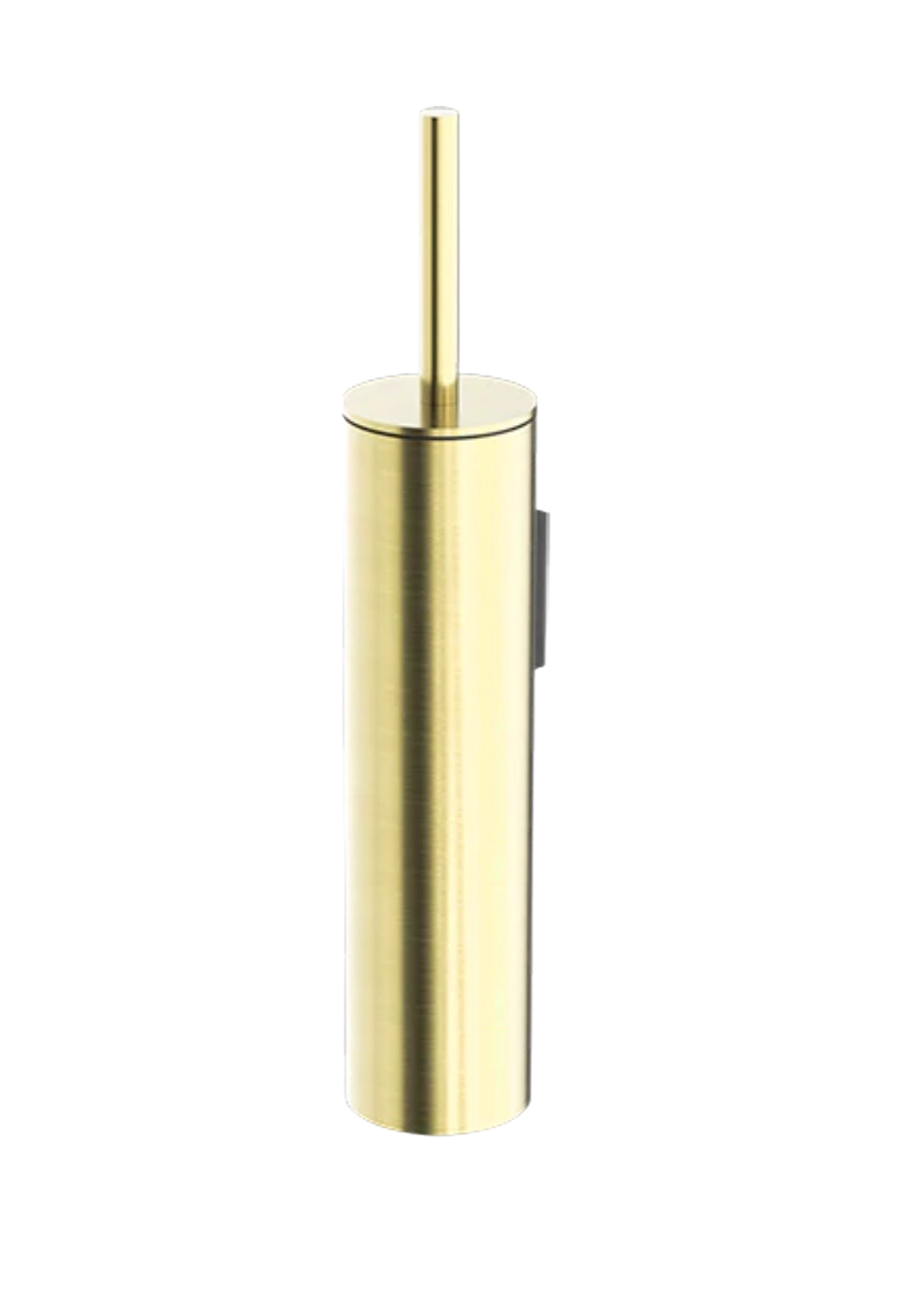 Owen &amp; Finch Wall-Hung Toilet Brush with Holder – Brushed Champagne Gold (PVD) – Black Brush – Stainless Steel (OF1988BG)