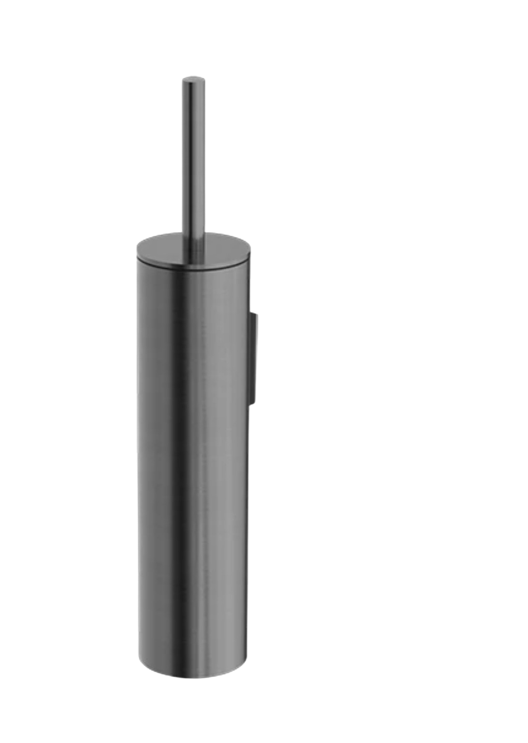 Owen &amp; Finch Wall-Hung Toilet Brush with Holder – Brushed Gun Metal (PVD) – Black Brush – Stainless Steel (OF1988GM)