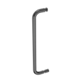 Owen &amp; Finch Brass Shower Door Handle Gun Metal | Round 25mm Glass Fittings PVD (OFSH303aGM)