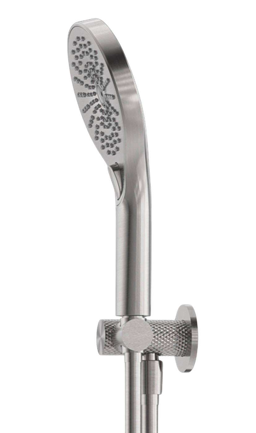 Owen &amp; Finch Brass Hand Shower – Brushed Nickel | 3 settings &amp; luxurious diamond knurling (OF251905cBN)