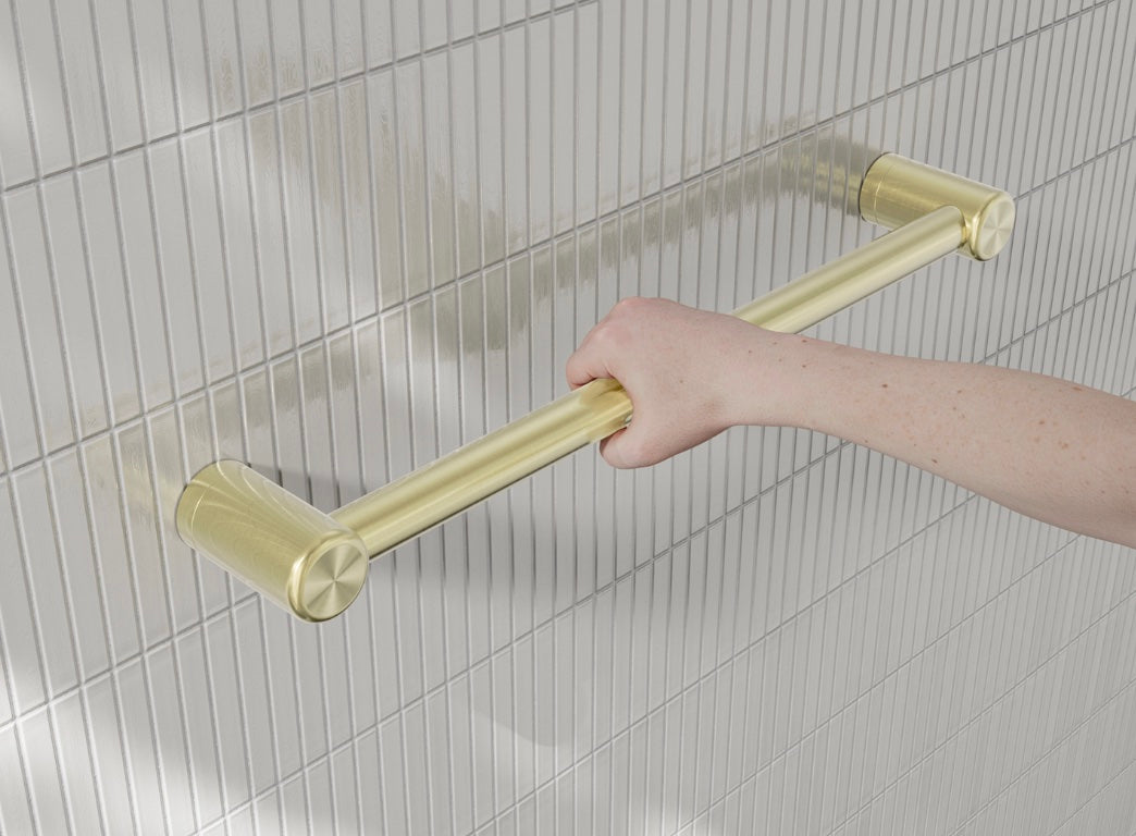 Owen & Finch Care wandgreep 25mm – Geborsteld Champagne Goud PVD – Voor minder-validen sanitaire ruimtes (OFCR2512BG)