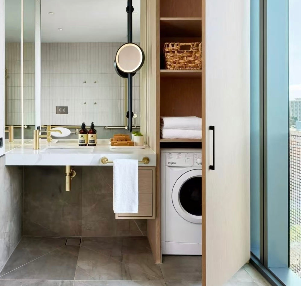 Owen & Finch Messing Sifon – Geborsteld Champagne Goud PVD | Luxe Wastafelsifon voor Badkamer (OFA186wBG)