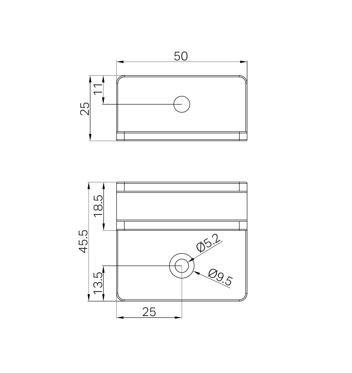 Brass Glass Fitting 90° – U-Shaped Mounting Bracket for 10mm Glass Owen &amp; Finch Brushed Nickel (OFSH202BN)
