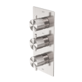 Inbouw Thermostaatkraan Messing Geborsteld Nikkel Met Diamantkarteling | Owen & Finch (OF251909wBN)