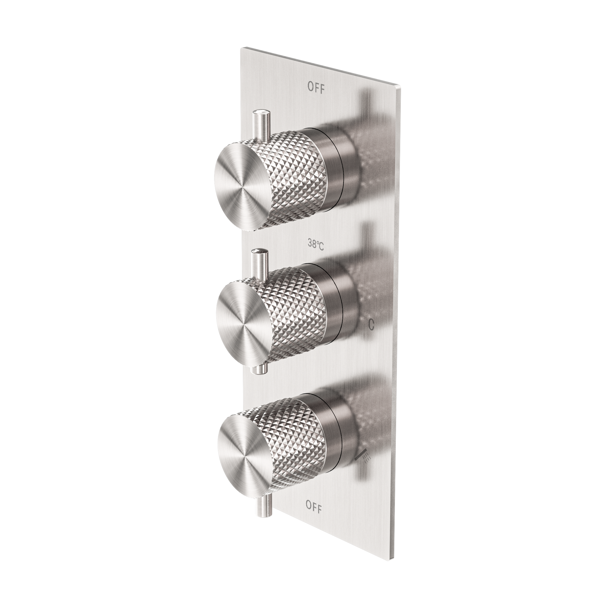 Owen &amp; Finch Shower Thermostatic Mixer Tap Brushed Nickel (OF251909wBN)