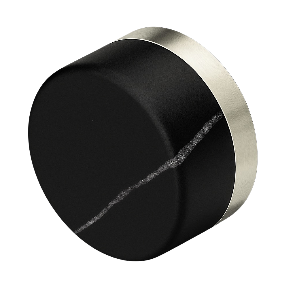 Owen & Finch 2-gats Progressive Inbouw Hoge Wastafelmengkraan Marmeren Greep Brushed Nickel