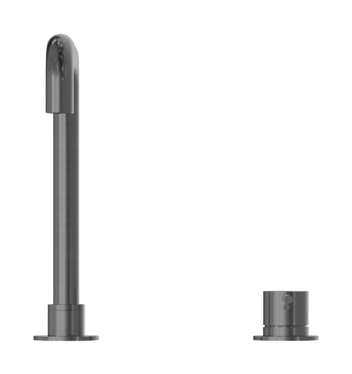 Owen &amp; Finch 2-Hole Built-in Basin Mixer Tap, Swivel, Gun Metal PVD (OF221901cGM)