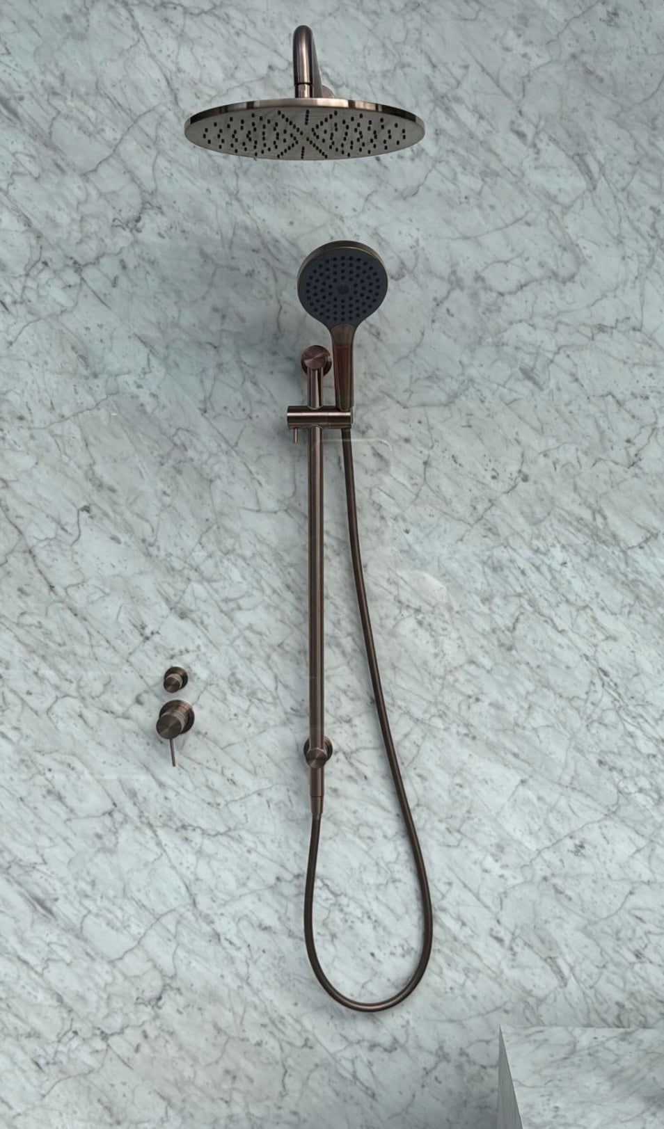 Owen &amp; Finch 2-Hole Built-in Mixer Tap with Diverter Brushed Satin Bronze PVD (OF251909eBZ)