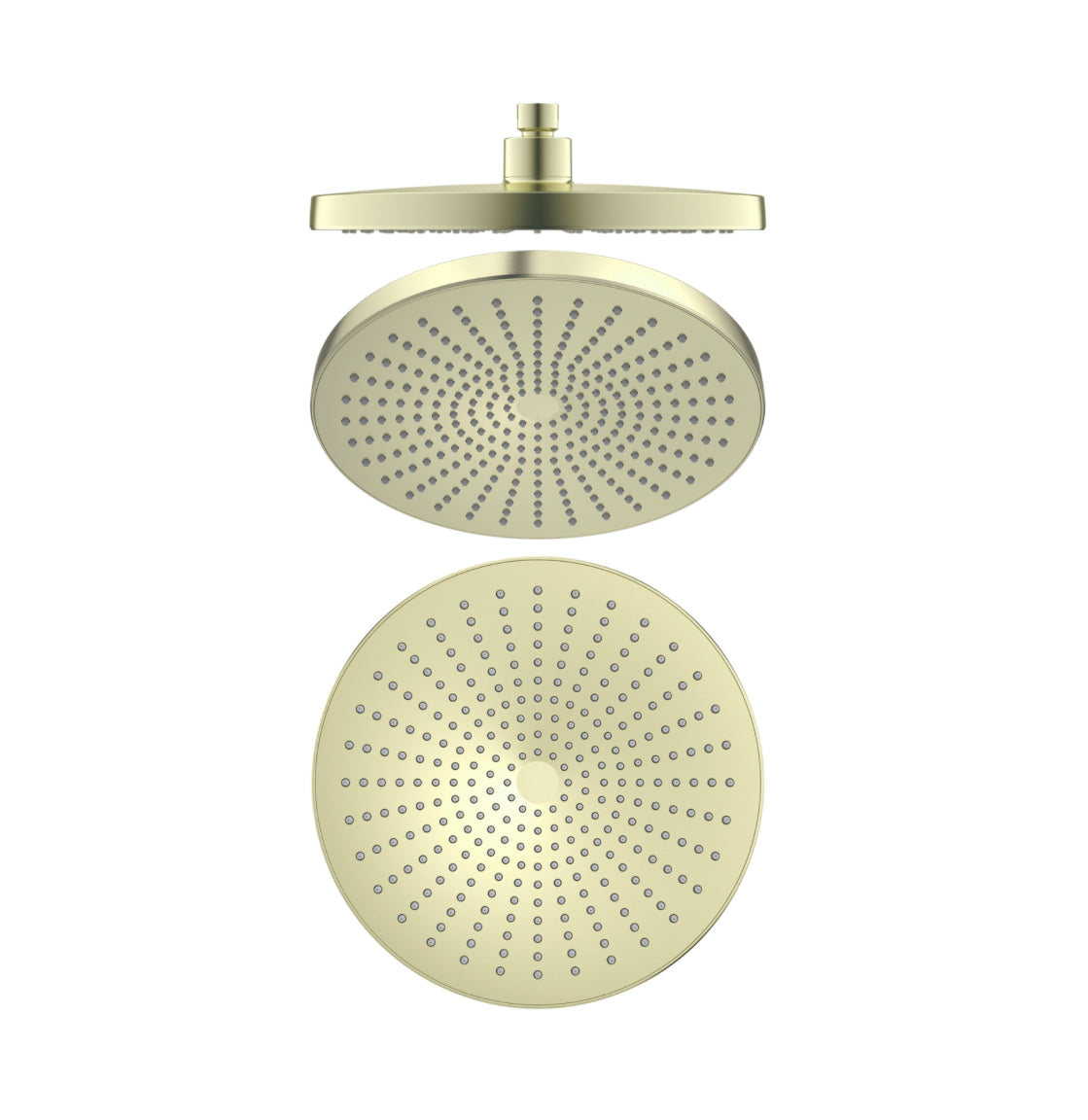 Owen & Finch Messing Doucheset – Geborsteld Champagne Goud (PVD) | Thermostaatkraan met Diamantkarteling, Handdouche & Regendouche Ø250mm (OF251913BG)