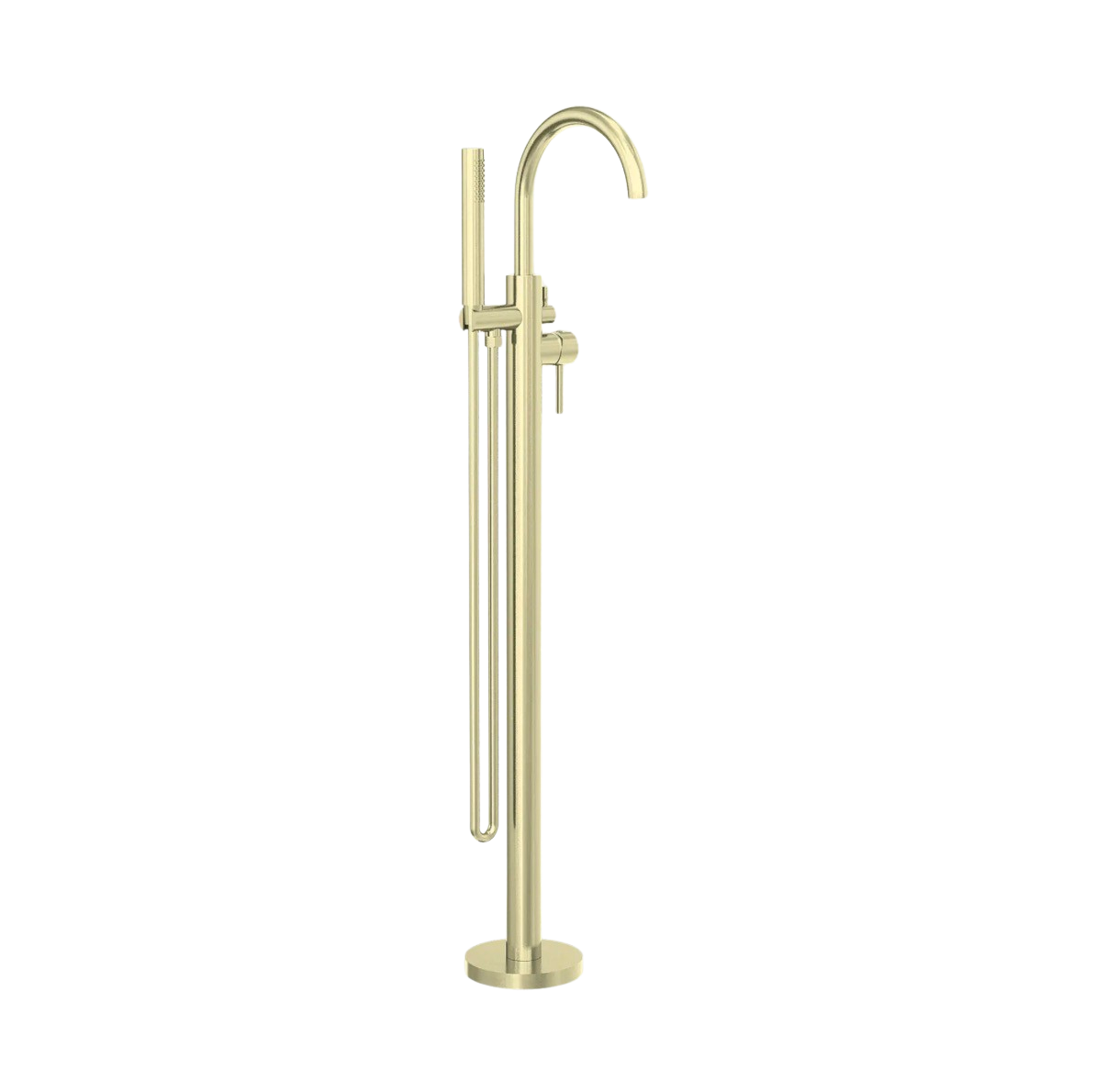 Vrijstaande Badkraan Messing Geborsteld Champagne Goud PVD Met Staafhanddouche | Owen & Finch (OF210903aBG)