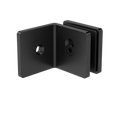 Owen &amp; Fich Glass Wall Mount 10mm - Glass Clamp Shower Wall Gun Metal PVD (OFSH204GM)