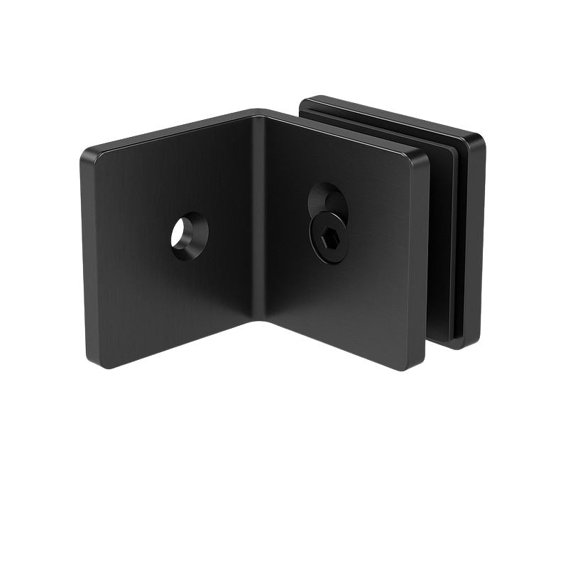 Owen &amp; Fich Glass Wall Mount 10mm - Glass Clamp Shower Wall Gun Metal PVD (OFSH204GM)
